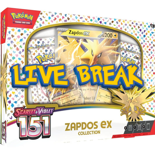 Pokemon 151 Zapdos Collection Box (LIVE BREAK)